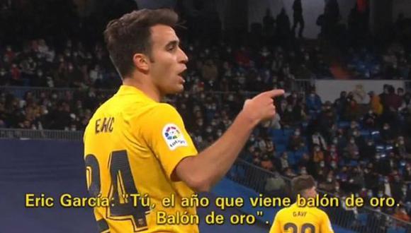 La burla de Eric García a Vinicius Junior en pleno Real Madrid vs. Barcelona. (Captura: Movistar LaLiga)