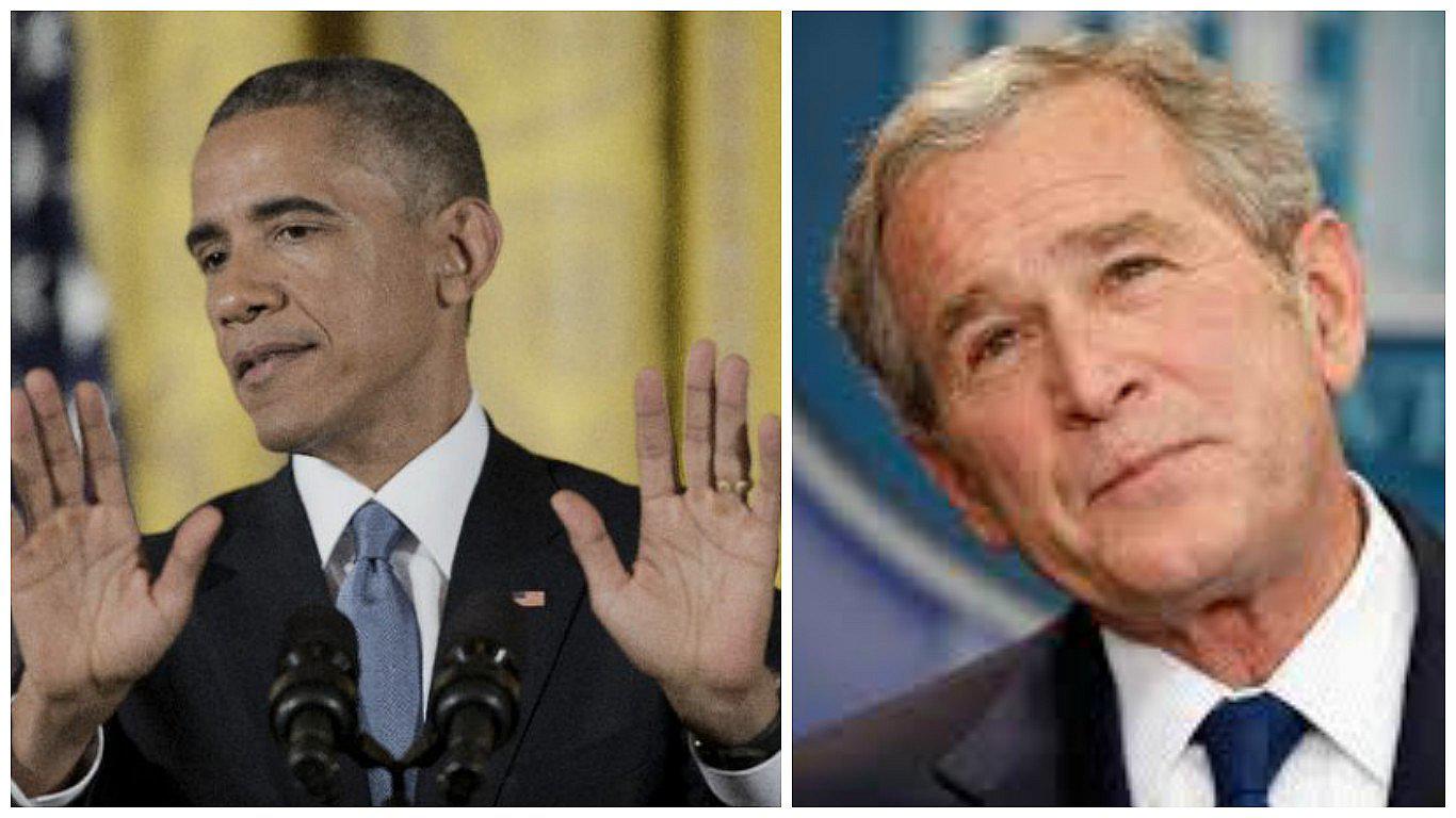 ​Así reaccionó Obama cuando Bush lo interrumpió para pedirle extraño favor