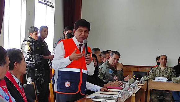 Rohel Sánchez se reunió hoy con los representantes de las diferentes instituciones de Arequipa para evaluar la situación de la región por las protestas y el bloqueo de las carreteras. (Foto: GEC)