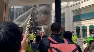 Jefe de la IV Comandancia de Bomberos atribuye incendio en Jockey Plaza a “un cigarrillo” (VIDEO)