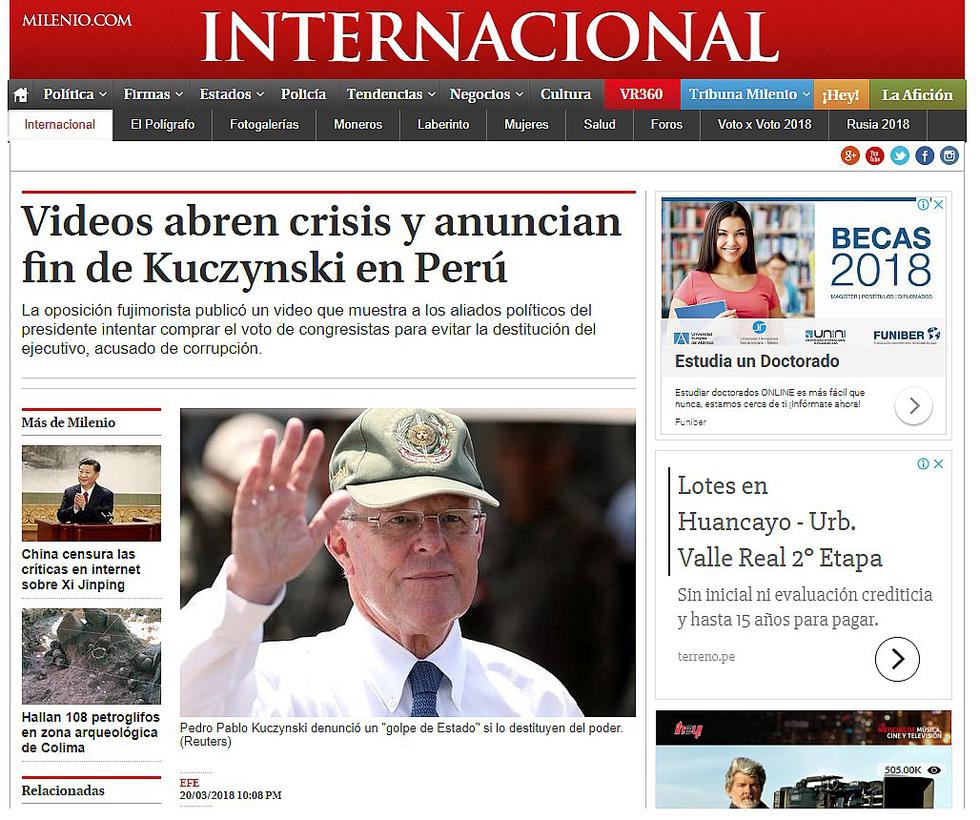 Medios internacionales también informan sobre crisis política en Perú (FOTOS)