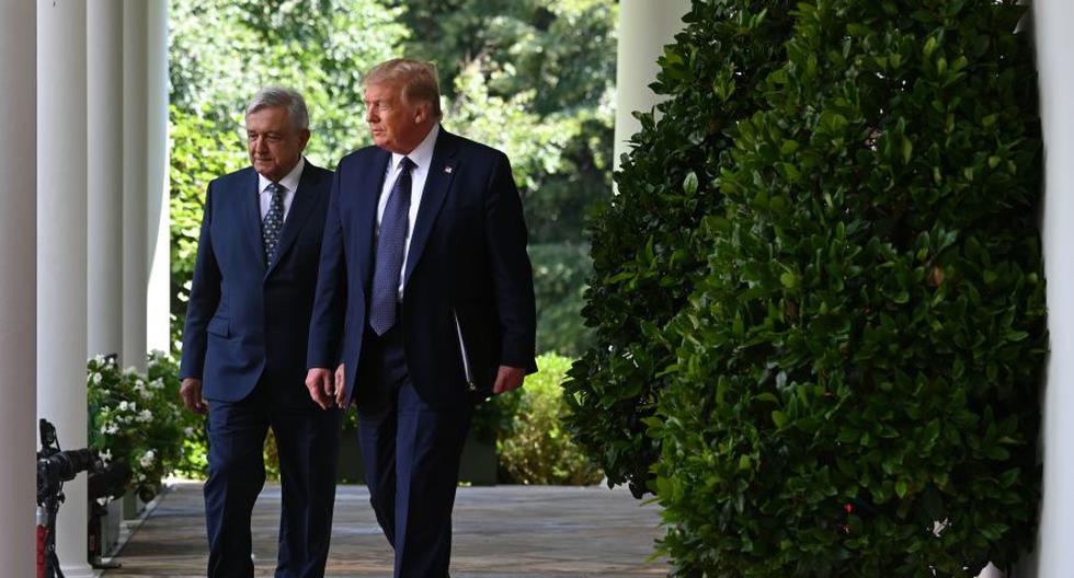 Imagen de Donald Trump y Andrés Manuel López Obrador. (Foto por JIM WATSON / AFP).