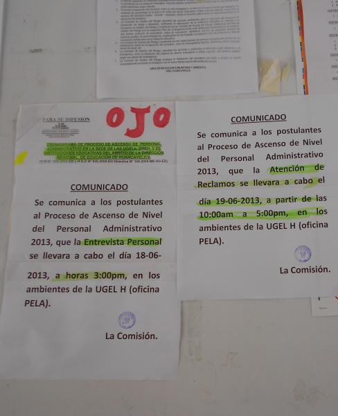 Postergan proceso de selección de ascenso en Ugel