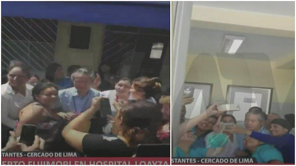 Alberto Fujimori acude al Hospital Loayza y causa furor entre trabajadores (VIDEO)