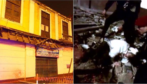 Anciana cayó tras colapso de balcón y se salvó de morir en La Victoria (VIDEO)