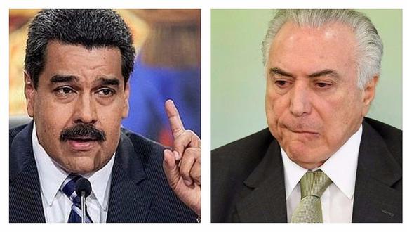 Nicolás Maduro a Michel Temer: "Usted es un pichón de dictador, el pueblo lo sacará"