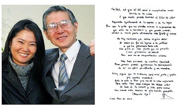 Carta de Alberto Fujimori a Keiko por cumpleaños: "Mi ingreso a la política te ha generado este dolor"