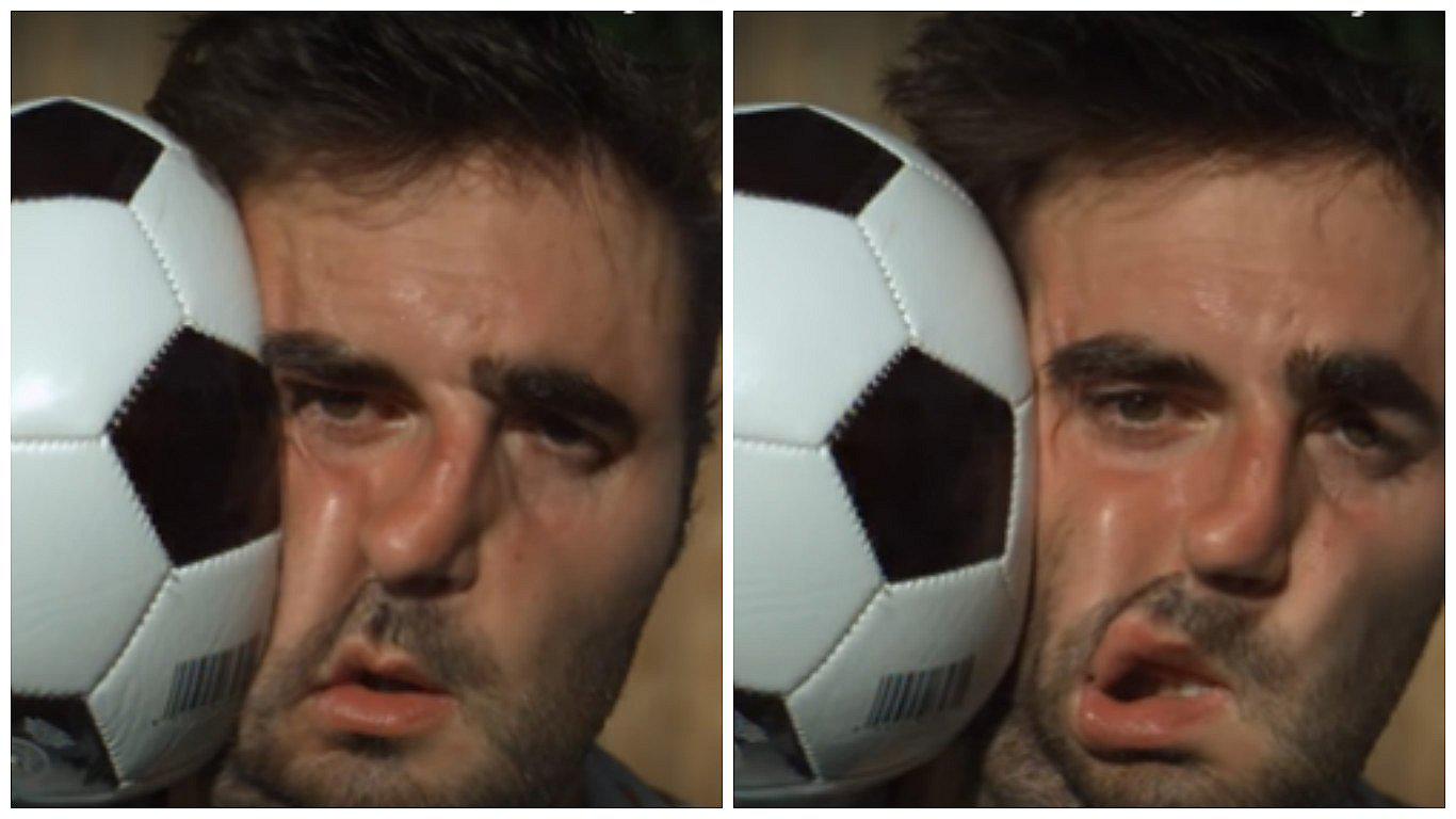 ​YouTube: ¿Cómo se ve un pelotazo en la cara ralentizado 1.120 veces? (VIDEO)