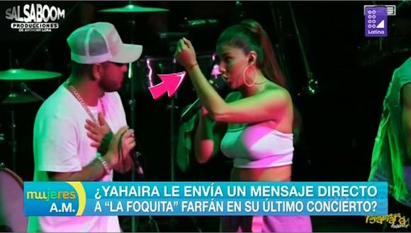 Yahaira muestra pulsera igual a la que tiene Farfán y envía un mensaje en el escenario (VIDEO)