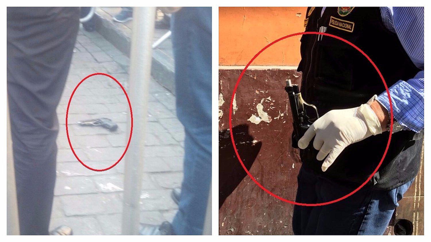 ​Presuntos marcas abandonan arma de fuego, tras frustrado robo de 11 mil soles