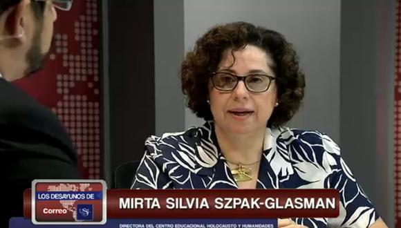 Mirta Szpak-Glasman: 'El holocausto enseña la importancia de la tolerancia"