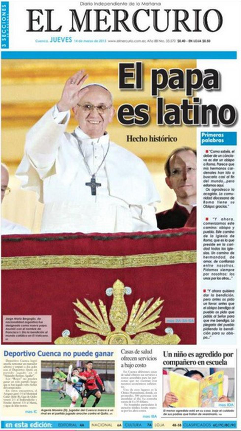 (FOTOS) Papa Francisco: Así informaron diarios de América