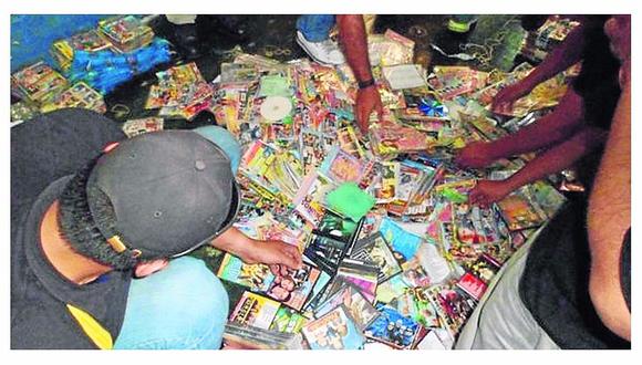 En mercado de Piura decomisan más de 30,000 mil CD’S piratas