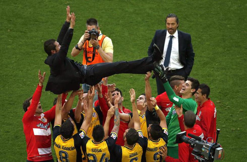 Así celebró Atlético de Madrid al ganar la Liga española (Fotos)