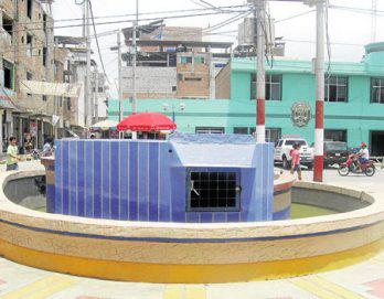 Plaza de Aguas Verdes en pésimo estado