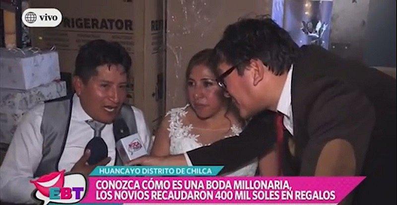 Novios recibieron 400 mil soles en regalos de boda 