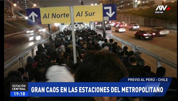 Perú vs. Chile: Usuarios reportan congestión y largas colas en estaciones del Metropolitano 