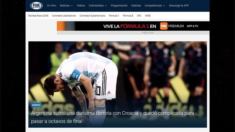 Así informaron los diarios argentinos sobre la goleada de su país ante Croacia