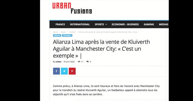 La reacción de los medios extranjeros al fichaje de Kluiverth Aguilar (Foto: captura de pantalla)
