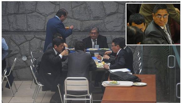 César Hinostroza y ex miembros del CNM denunciados almuerzan juntos (VIDEO y FOTOS)