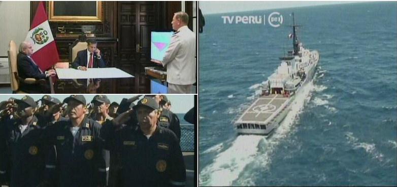 Embarcaciones de la Marina de Guerra navegan en mar reconocido como peruano