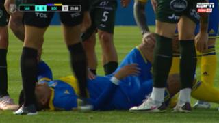 Dolor y lágrimas: Marcos Rojo se lesionó tras fallar penal en Boca (VIDEO)