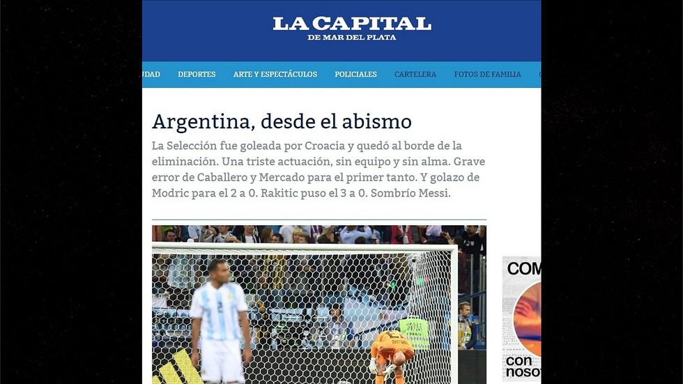 Así informaron los diarios argentinos sobre la goleada de su país ante Croacia