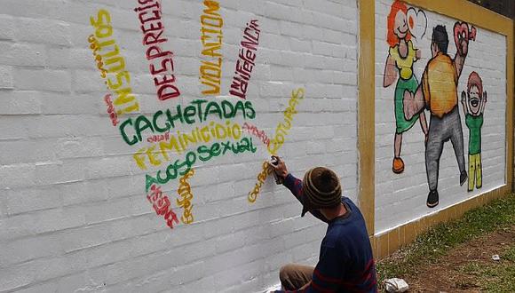 San Juan de Lurigancho: Realizan murales contra la violencia