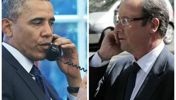 Barack Obama reitera a François Hollande su compromiso de acabar con espionaje "inaceptable"