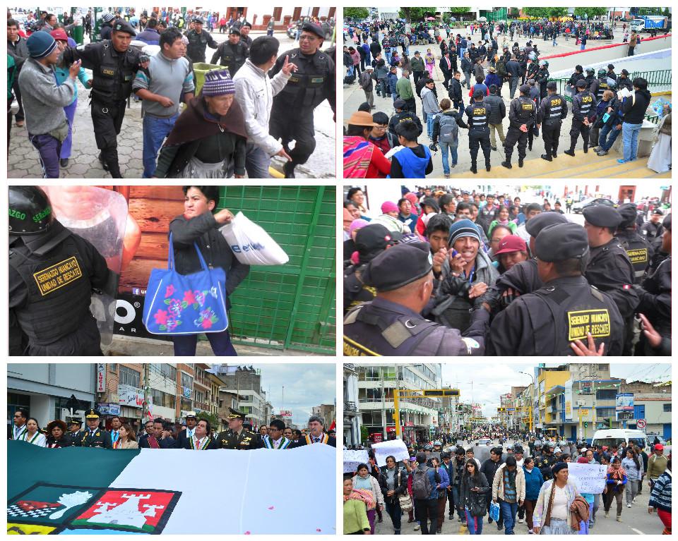 Conato de bronca y protesta invade Huancayo en su aniversario (VIDEO)