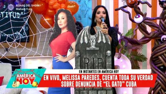 Janet Barboza no participó de la segunda entrevista a Melissa Paredes en América Hoy. (Captura: América TV)