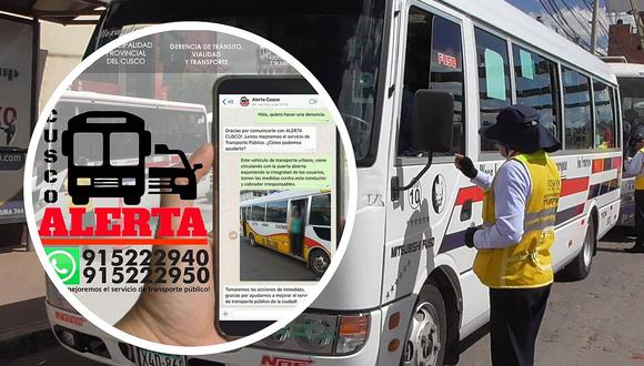 Malos transportistas podrán ser denunciados vía WhatsApp en Cusco (FOTOS)