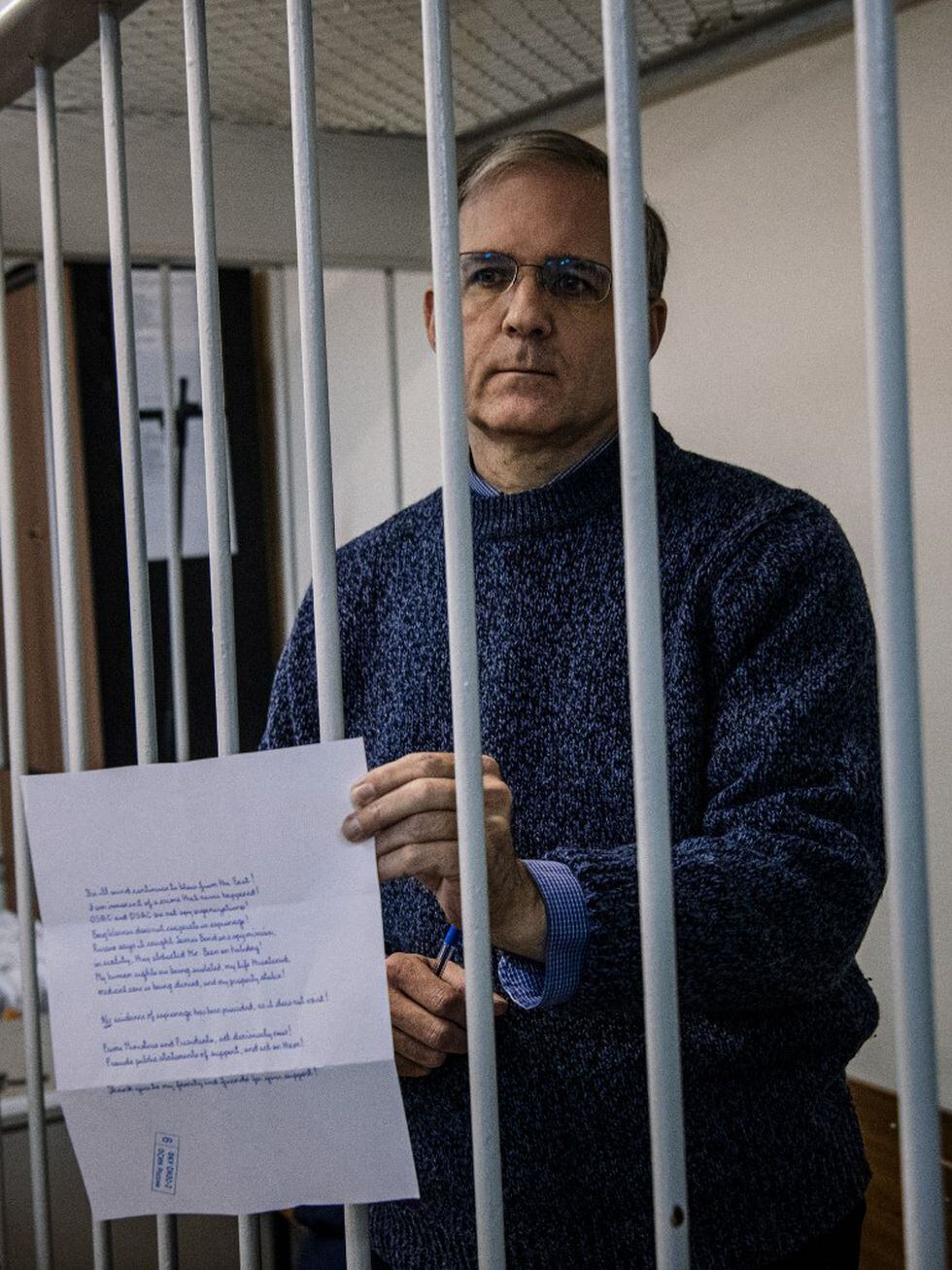 Imagen de archivo del estadounidense-británico Paul Whelan, ex infante de marina estadounidense acusado de espionaje y arrestado en Rusia en diciembre de 2018. (Dimitar DILKOFF / AFP)