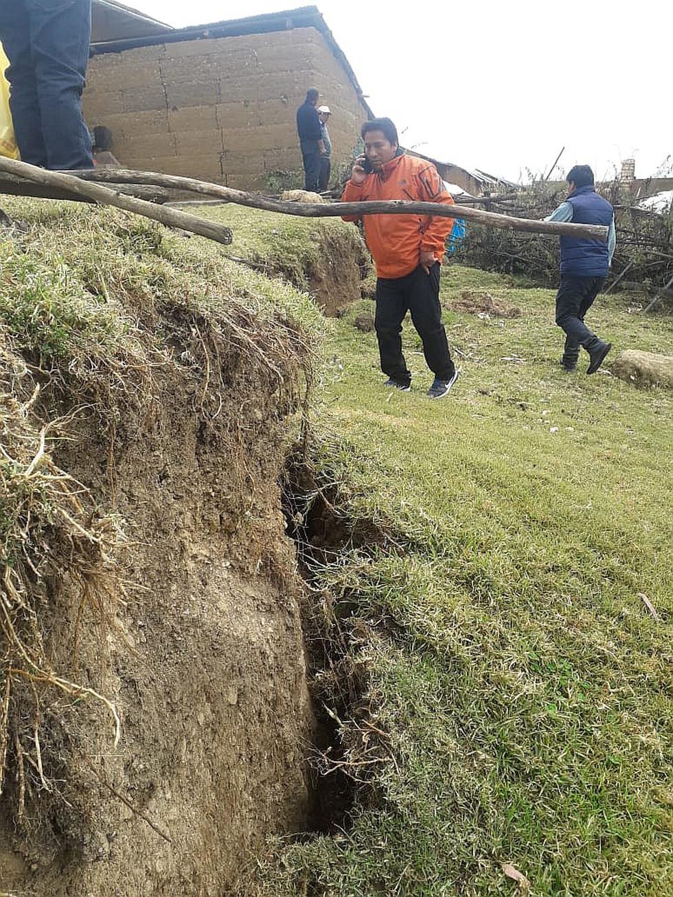 Falla geológica hunde toda una cuadra de un distrito de Huánuco (VIDEO y FOTOS)