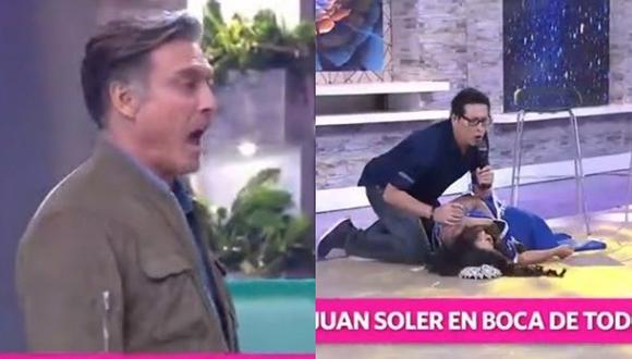 El gesto de Juan Soler cuando Tula Rodríguez fingió desmayarse por él (VIDEO)
