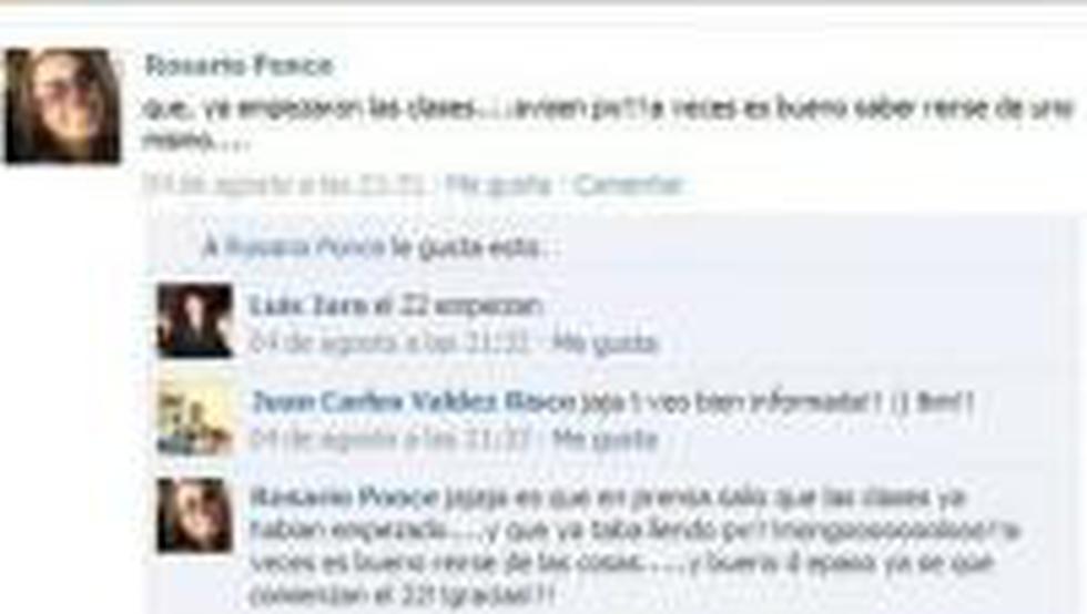 Pocas frases sobre Ciro: La palabra de Rosario Ponce en Facebook