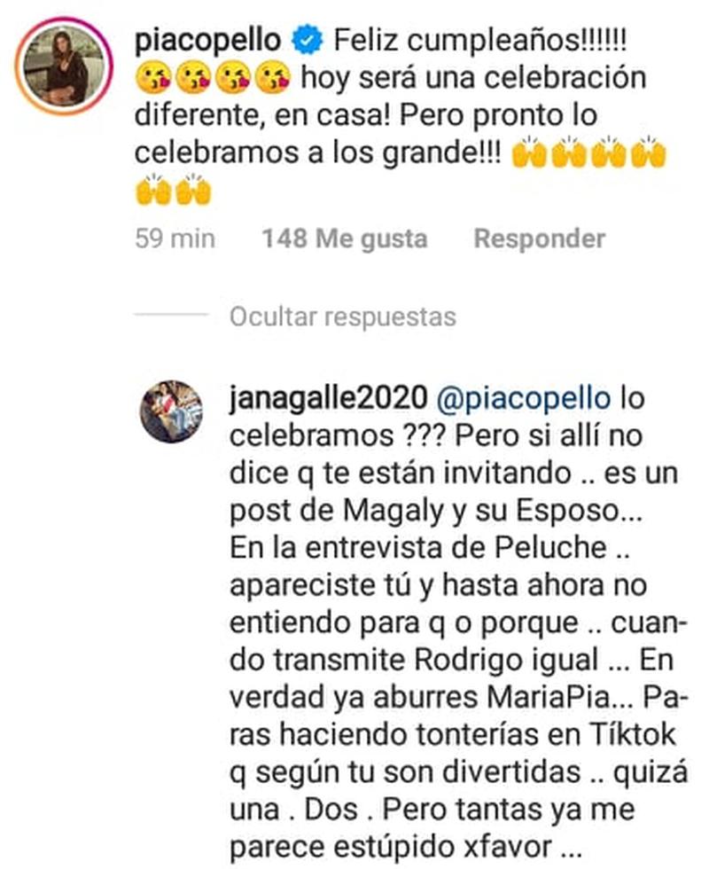 Magaly Medina enfurece con usuario que criticó el saludo de cumpleaños de su amiga María Pía