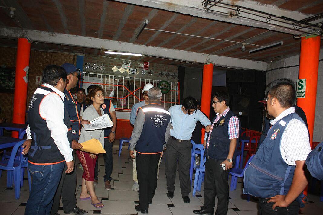 Piura: Realizan inspecciones técnicas de edificaciones en bares en Paita