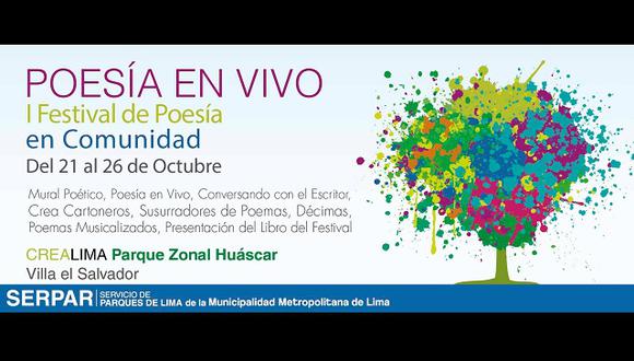Lima sur vivirá el I Festival de Poesía en Comunidad