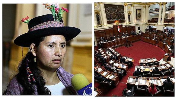 Tania Pariona propone debatir proyecto de ley sobre acoso político en el Pleno del 7 de marzo 