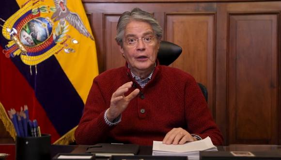 Ecuador: presidente Guillermo Lasso anuncia rebaja de los precios de los combustibles, detonante de las protestas indígenas. (Captura de video).