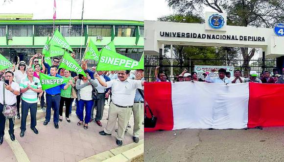 Día de paro de trabajadores estatales en Piura por bajos sueldos