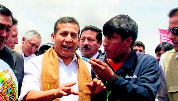 Ollanta Humala defiende sus obras en su visita a la región Puno
