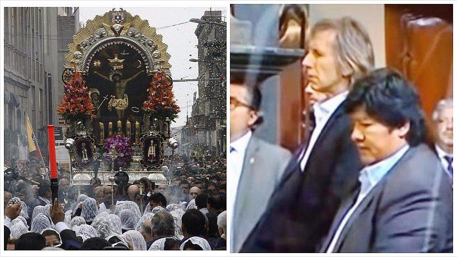 Selección peruana: Ricardo Gareca visita al Señor de los Milagros antes de partidos por repechaje (VIDEO)