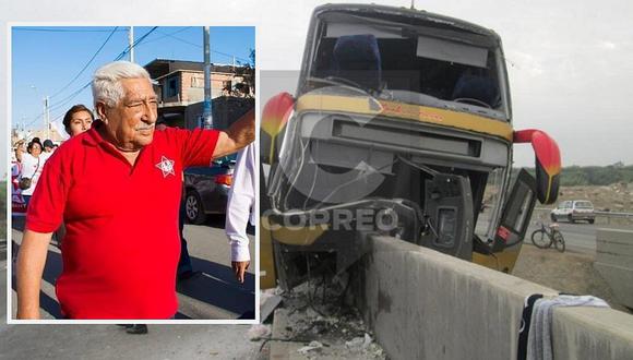César Trelles es evacuado a Lima tras accidente de comitiva que viajaba al sepelio de Alan García 