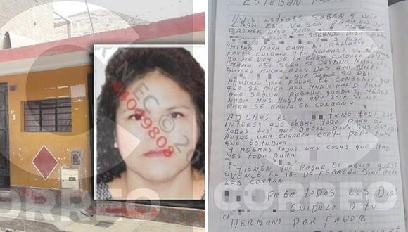 La carta que dejó el presunto feminicida de Los Olivos a sus hijos: "Perdónenme, por favor"