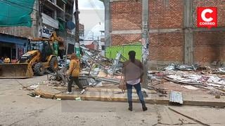 Local comercial en Huancayo es destruido luego de ser declarado en alto riesgo (VIDEO)