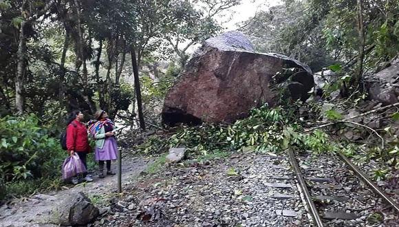 Inmensa roca cae en la vía férrea Machu Picchu - Hidroeléctrica (FOTOS)
