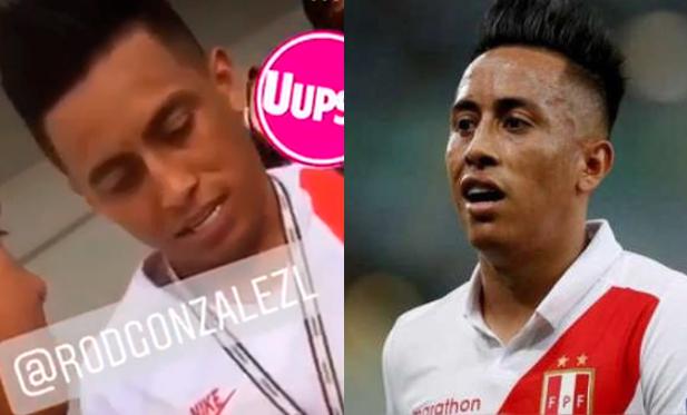 Captan a Christian Cueva tomando licor tras un partido de fútbol