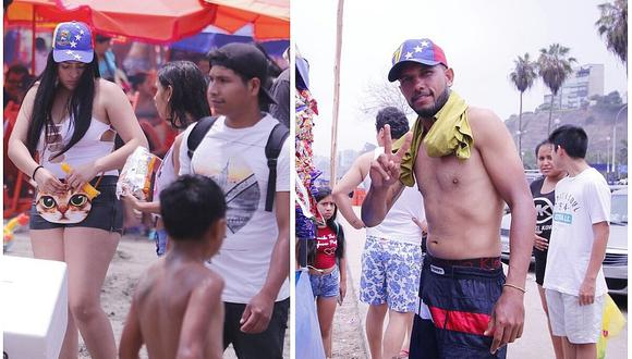 Comerciantes venezolanos conquistan playa Agua Dulce (VIDEOS Y FOTOS) 